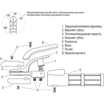  Держатель электрода Rexant 16-0850 300 А С-type 