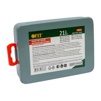  Набор метчиков FIT Профи 70801 легированная сталь 21 шт. М3-М12 