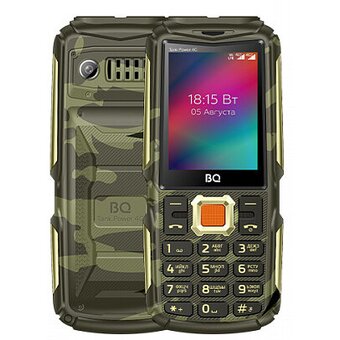  Мобильный телефон BQ 2410L Tank Power 4G Camouflage+Gold 