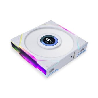  Комплект вентиляторов (3шт.) Lian Li Uni Fan TL LCD 120 White /12TLLCD3W/ (G99.12TLLCD3W.R0) 120x125x28мм (1.6” LCD, 200-1900 об/мин, 27dBa) 