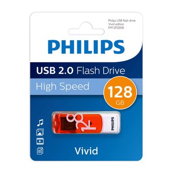  USB-флешка PHILIPS FM12FD05B/97 128GB Vivid2.0 128GB, USB 2.0 