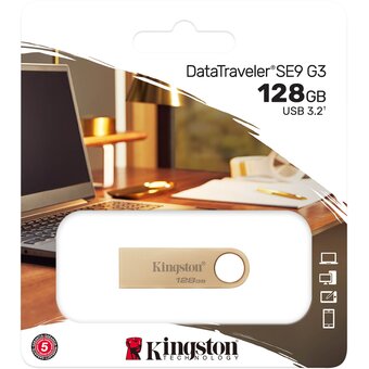  USB-флешка Kingston DataTraveler SE9 DTSE9G3/128GB 128GB USB3.0 серебристый 