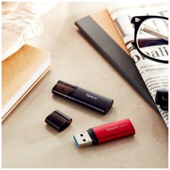  USB-флешка 32GB Apacer AH25B AP32GAH25BR-1 USB 3.1 Gen 1, Red/Black, Metal case, (916280) RTL 