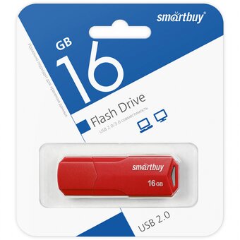  USB-флешка SMARTBUY SB16GBCLU-R UFD 2.0 016GB Clue Red 