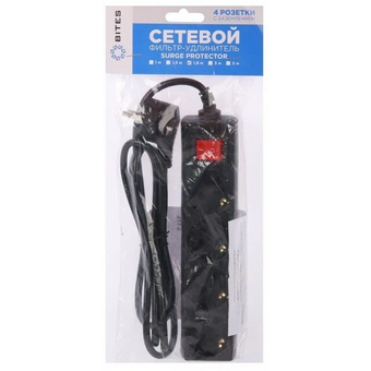  Сетевой фильтр 5bites SP4B-218 Black 