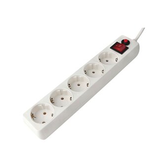  Сетевой фильтр Гарнизон EHLW-1 10А 1.8м 5 розеток белый (21214) 