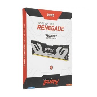  ОЗУ Kingston Fury Renegade Silver/Black 24GB (KF572C38RS-24) DDR5 7200 XMP Non-ECC Unbuffered DIMM (Single Module) 1RX8 38-44-44 1.45V 288-pin 24Gbit 