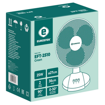  Вентилятор настольный Eurostek EFT-2510 Green 