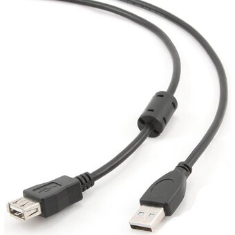  Кабель удлинительный Bion BXP-CCP-USB2-AMAF-018,USB 2.0 A-A (m-f), 1.8м, черный 