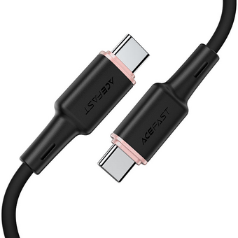  Кабель ACEFAST C2-03 USB-C to USB-C zinc alloy silicone charging data cable Black 