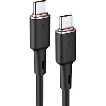  Кабель ACEFAST C2-03 USB-C to USB-C zinc alloy silicone charging data cable Black 