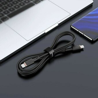  Кабель ACEFAST C2-03 USB-C to USB-C zinc alloy silicone charging data cable Black 