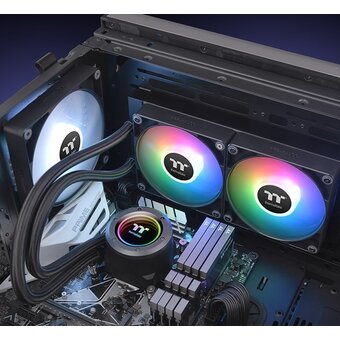  СВО Thermaltake TH240 V2 ARGB (CL-W361-PL12SW-A) Soc-AM5/AM4/1151/1200/1700 Al+Cu Ret 