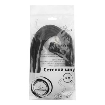  Кабель питания Cablexpert PC-186-1-5M Schuko- C13 3x1кв.мм 5м черный 