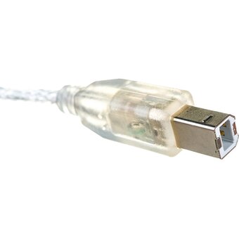  Кабель Cablexpert CCF-USB2-AMBM-TR-10 USB 2.0 Pro, AM/BM, 3м, экран, 2 феррит.кольца, прозрачный 