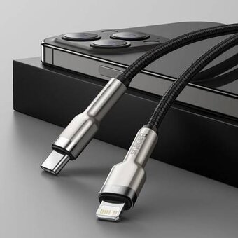  Дата-кабель Baseus Cafule (CATLJK-A01) Metal Type-C to iP PD 20W 1m Black 