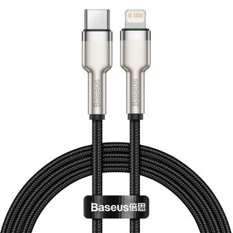  Дата-кабель Baseus Cafule (CATLJK-A01) Metal Type-C to iP PD 20W 1m Black 