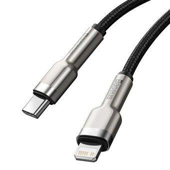  Дата-кабель Baseus Cafule (CATLJK-A01) Metal Type-C to iP PD 20W 1m Black 