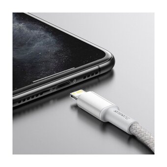  Кабель Baseus CoolPlay (CAKW000002) Fast Charging Type-C to iP 20W 1m White 