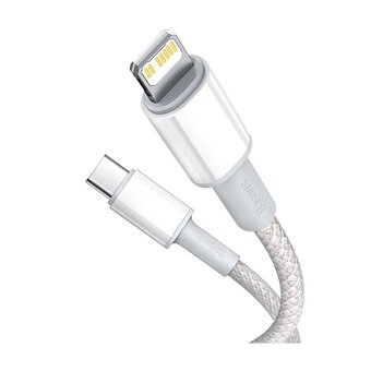  Кабель Baseus CoolPlay (CAKW000002) Fast Charging Type-C to iP 20W 1m White 