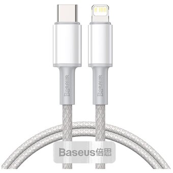  Кабель Baseus CoolPlay (CAKW000002) Fast Charging Type-C to iP 20W 1m White 