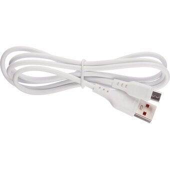  Кабель GoPower GP01M (00-00018563) USB (m)-microUSB (m) 2.4A ПВХ 1.0м белый 1/800 