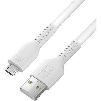  Кабель GoPower GP01M (00-00018563) USB (m)-microUSB (m) 2.4A ПВХ 1.0м белый 1/800 