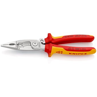  Клещи электромонтажные KNIPEX KN-1396200SB VDE, 6-в-1 