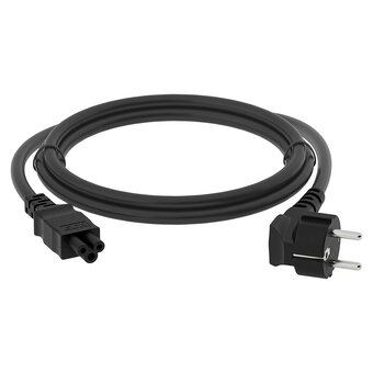  Кабель питания Greenconnect Prof GCR-54411 для ноутбука Евровилка угловая - С5 3*1,0mm 1.0m черный 