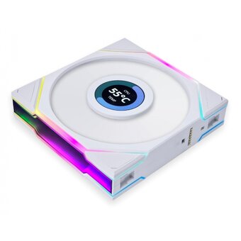  Вентилятор Lian Li Uni Fan TL LCD 120 White /12TLLCD1W/ (G99.12TLLCD1W.R0) 120x125x28мм (1.6” LCD дисплей, PWM, ARGB, 200-1900 об/мин, 27dBa) 
