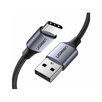  Кабель UGREEN US288 60128 USB-A 2.0 to USB-C Cable Nickel Plating Aluminum Braid 2m Space Gray 