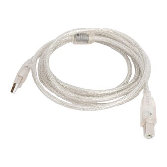  Кабель Cablexpert CCF-USB2-AMBM-TR-2M USB 2.0 Pro, AM/BM, 2м, экран, 2 феррит.кольца, прозрачный 