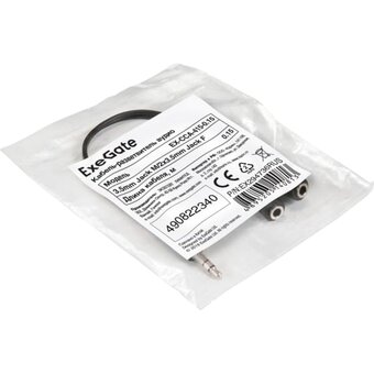  Кабель-разветвитель аудио ExeGate EX-CCA-415-0.15 EX294736RUS 3.5mm Jack M/2x3.5mm Jack F 0,15м 