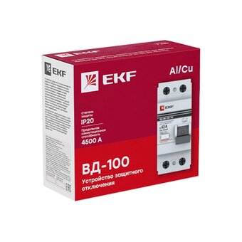  УЗО EKF PROxima ВД-100 2P (elcb-2-63-30-em-pro) 