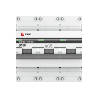  Автоматический выключатель EKF PROxima ВА 47-100 (mcb47100-3-100D-pro) 
