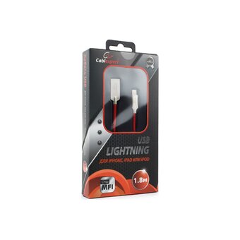  Кабель USB Cablexpert CC-P-APUSB02R-1.8M Platinum для Apple MFI AM/Lightning 1.8м красный 