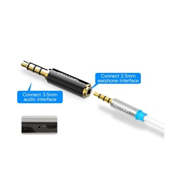  Переходник Vention BFBB0 Jack 2.5 mm F/3.5mm M 