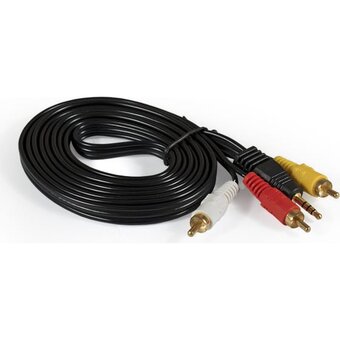  Кабель аудио ExeGate EX-CCA-4P2R-2.0 EX284945RUS 3.5mm Jack M/3xRCA M 2м 