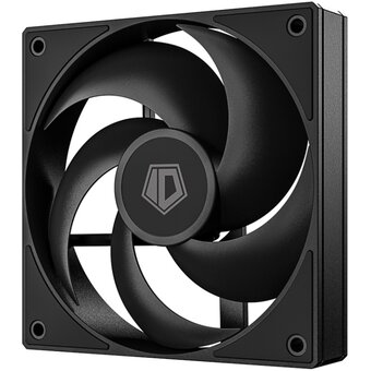  Вентилятор ID-COOLING AS-120-K 120x120x25мм (PWM, резиновые углы, черный, 300-2000об/мин, супертихий) Box 