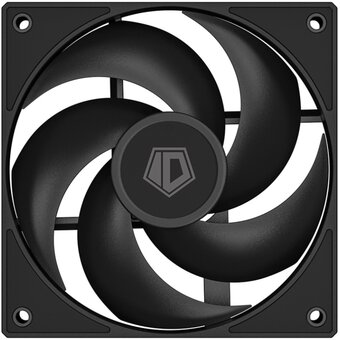  Вентилятор ID-COOLING AS-120-K 120x120x25мм (PWM, резиновые углы, черный, 300-2000об/мин, супертихий) Box 