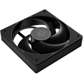  Вентилятор ID-COOLING AS-120-K 120x120x25мм (PWM, резиновые углы, черный, 300-2000об/мин, супертихий) Box 