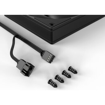 Вентилятор ID-COOLING AS-120-K 120x120x25мм (PWM, резиновые углы, черный, 300-2000об/мин, супертихий) Box 