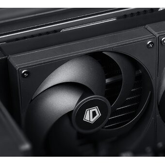  Вентилятор ID-COOLING AS-120-K 120x120x25мм (PWM, резиновые углы, черный, 300-2000об/мин, супертихий) Box 