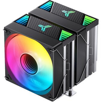  Кулер JONSBO CR-3000 ARGB LGA20XX/1700/1200/115X/AM5/AM4 (TDP 260W, PWM, 2 x 120mm Black Fan, 7 тепловых трубок, медная база, 4-pin) Retail 