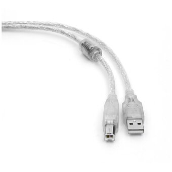  Кабель Cablexpert CCF-USB2-AMBM-TR-6 USB 2.0 Pro AM/BM 1 8м прозрачный 
