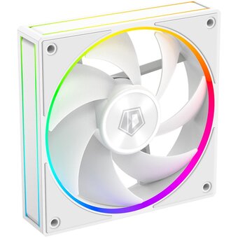  Вентилятор ID-COOLING AF-127-ARGB-W Trio (3 in 1) 120x120x27мм (PWM, резиновые углы, белый, 500-2000об/мин) BOX 
