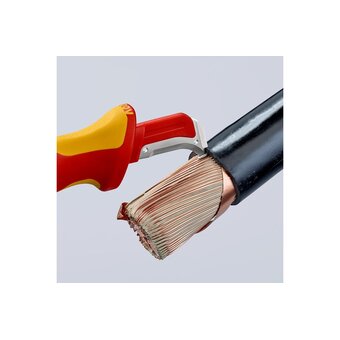  Нож для снятия изоляции KNIPEX VDE KN-9855SB с пяткой 