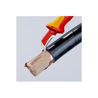  Нож для снятия изоляции KNIPEX VDE KN-9855SB с пяткой 