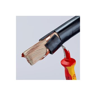  Нож для снятия изоляции KNIPEX VDE KN-9855SB с пяткой 