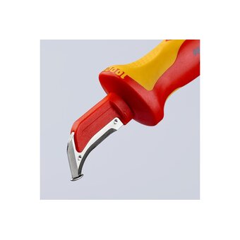  Нож для снятия изоляции KNIPEX VDE KN-9855SB с пяткой 